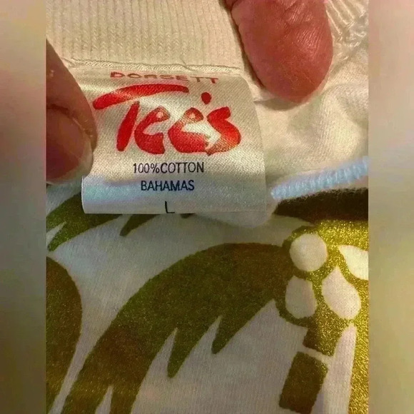 Vintage Bahama’s Men’s T-shirt Single Stitch Golden Palm Trees - Large - Picture 3 of 4